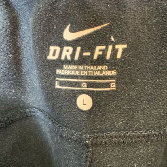Nike Dri-Fit Black Fleece Tapered Ankle Zip Athletic Sweatpants Size L - Picture 7 of 14